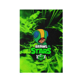 Обложка для паспорта матовая кожа с принтом BRAWL STARS LEON в Курске, натуральная матовая кожа | размер 19,3 х 13,7 см; прозрачные пластиковые крепления | android | brawl stars | games | leon | mobile | stars | игры | леон | мобильные игры