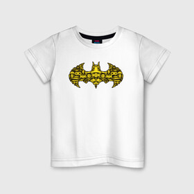 Детская футболка хлопок с принтом Batman logo в Курске, 100% хлопок | круглый вырез горловины, полуприлегающий силуэт, длина до линии бедер | bat man | batman | batman comics | caped crusader | comics | dark knight | shtatjl | бетмен | брюс уэйн | бэт мен | бэтмен | тёмный рыцарь