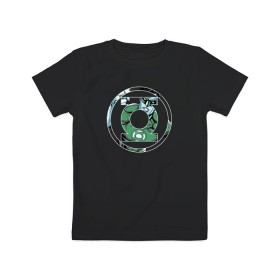 Детская футболка хлопок с принтом Green Lantern в Курске, 100% хлопок | круглый вырез горловины, полуприлегающий силуэт, длина до линии бедер | dc | dc comics | green lantern | shtatjl | зеленый фонарь