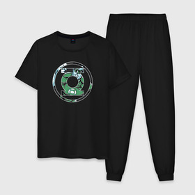 Мужская пижама хлопок с принтом Green Lantern в Курске, 100% хлопок | брюки и футболка прямого кроя, без карманов, на брюках мягкая резинка на поясе и по низу штанин
 | dc | dc comics | green lantern | shtatjl | зеленый фонарь