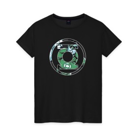 Женская футболка хлопок с принтом Green Lantern в Курске, 100% хлопок | прямой крой, круглый вырез горловины, длина до линии бедер, слегка спущенное плечо | dc | dc comics | green lantern | shtatjl | зеленый фонарь