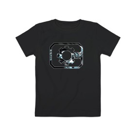 Детская футболка хлопок с принтом Cyborg в Курске, 100% хлопок | круглый вырез горловины, полуприлегающий силуэт, длина до линии бедер | cyborg | dc | dc comics | shtatjl | киборг