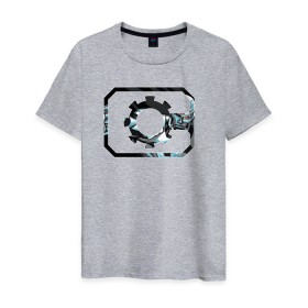 Мужская футболка хлопок с принтом Cyborg в Курске, 100% хлопок | прямой крой, круглый вырез горловины, длина до линии бедер, слегка спущенное плечо. | cyborg | dc | dc comics | shtatjl | киборг