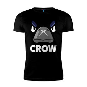 Мужская футболка премиум с принтом Brawl Stars CROW в Курске, 92% хлопок, 8% лайкра | приталенный силуэт, круглый вырез ворота, длина до линии бедра, короткий рукав | brawl | brawl stars | crow | leon | stars | бравл | бравл старс | браво старс | ворон | ворона | игра | компьютерная | костюм | кофта | кров | леон | онлайн | старс