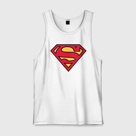 Мужская майка хлопок с принтом Superman logo в Курске, 100% хлопок |  | clark kent | superman | кларк кент | супермен | супермэн