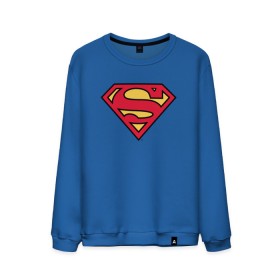 Мужской свитшот хлопок с принтом Superman logo в Курске, 100% хлопок |  | Тематика изображения на принте: clark kent | superman | кларк кент | супермен | супермэн