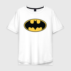 Мужская футболка хлопок Oversize с принтом Batman logo в Курске, 100% хлопок | свободный крой, круглый ворот, “спинка” длиннее передней части | Тематика изображения на принте: bat man | batman | batman comics | caped crusader | comics | dark knight | бетмен | брюс уэйн | бэт мен | бэтмен | тёмный рыцарь
