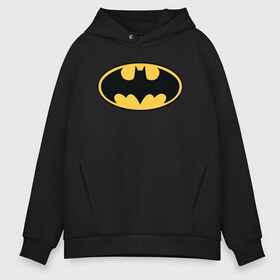 Мужское худи Oversize хлопок с принтом Batman logo в Курске, френч-терри — 70% хлопок, 30% полиэстер. Мягкий теплый начес внутри —100% хлопок | боковые карманы, эластичные манжеты и нижняя кромка, капюшон на магнитной кнопке | Тематика изображения на принте: bat man | batman | batman comics | caped crusader | comics | dark knight | бетмен | брюс уэйн | бэт мен | бэтмен | тёмный рыцарь