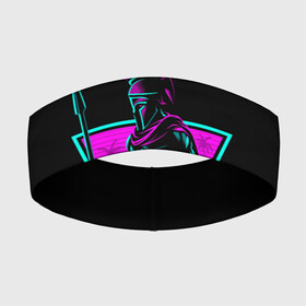 Повязка на голову 3D с принтом Spartan Retro Neon в Курске,  |  | 300 | neon | retro | retrowave | sparta | spartan | warior | wave | воин | воины | войны | гладиатор | неон | ретро | ретровейв | рэтро | спарта | спартанец