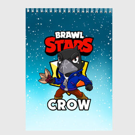 Скетчбук с принтом BRAWL STARS CROW в Курске, 100% бумага
 | 48 листов, плотность листов — 100 г/м2, плотность картонной обложки — 250 г/м2. Листы скреплены сверху удобной пружинной спиралью | brawl stars | brawl stars crow | brawler | crow | бравл старз | бравлер | ворон