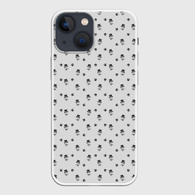 Чехол для iPhone 13 mini с принтом Сэр Троглодит   Паттерн, серый в Курске,  |  | паттерн | серый | сэр троглодит