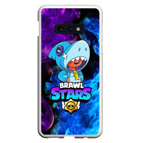 Чехол для Samsung S10E с принтом BRAWL STARS LEON SHARK в Курске, Силикон | Область печати: задняя сторона чехла, без боковых панелей | 8 bit | 8 бит | bibi | brawl stars | bull | coach mike | colt | crow | evil gene | gale | gene | leon | leon shark | max | mecha crow | mortis | mr.p | nani | phoenix | sally leon | sandy | shark | spike | sprout | stars | tara