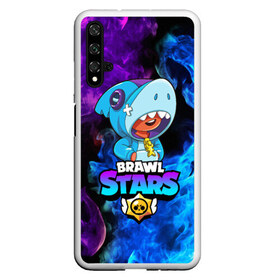 Чехол для Honor 20 с принтом BRAWL STARS LEON SHARK в Курске, Силикон | Область печати: задняя сторона чехла, без боковых панелей | 8 bit | 8 бит | bibi | brawl stars | bull | coach mike | colt | crow | evil gene | gale | gene | leon | leon shark | max | mecha crow | mortis | mr.p | nani | phoenix | sally leon | sandy | shark | spike | sprout | stars | tara