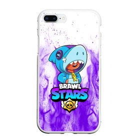 Чехол для iPhone 7Plus/8 Plus матовый с принтом BRAWL STARS LEON SHARK в Курске, Силикон | Область печати: задняя сторона чехла, без боковых панелей | 8 bit | 8 бит | brawl stars | bull | colt | crow | leon | leon shark | shark | stars | акула | берли | ворон | динамайк | кольт | леон | леон акула | нита | спайк | шелли | эль примо