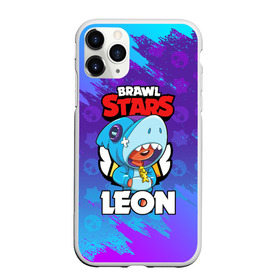 Чехол для iPhone 11 Pro матовый с принтом BRAWL STARS LEON SHARK в Курске, Силикон |  | 8 bit | 8 бит | brawl stars | bull | colt | crow | leon | leon shark | shark | stars | акула | берли | ворон | динамайк | кольт | леон | леон акула | нита | спайк | шелли | эль примо