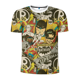 Мужская футболка 3D спортивная с принтом DC Comics в Курске, 100% полиэстер с улучшенными характеристиками | приталенный силуэт, круглая горловина, широкие плечи, сужается к линии бедра | batman | flash | shtatjl | superman | бетмен | бэтмен | супермен | супермэн | флеш | флэш