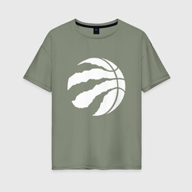 Женская футболка хлопок Oversize с принтом Toronto Raptors W в Курске, 100% хлопок | свободный крой, круглый ворот, спущенный рукав, длина до линии бедер
 | nba | raptors | toronto | toronto raptors | баскетбол | нба | рэпторс | торонто | торонто рэпторс