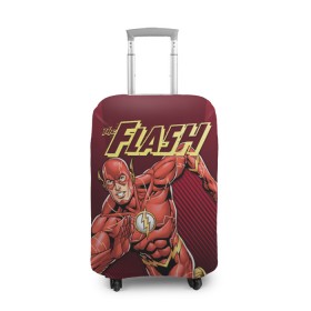 Чехол для чемодана 3D с принтом The Flash в Курске, 86% полиэфир, 14% спандекс | двустороннее нанесение принта, прорези для ручек и колес | barry allen | dc | dc comics | flash | барри аллен | флеш | флэш