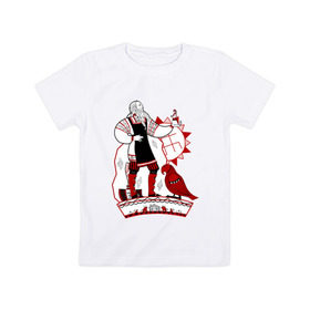 Детская футболка хлопок с принтом Сварог небесный Кузнец в Курске, 100% хлопок | круглый вырез горловины, полуприлегающий силуэт, длина до линии бедер | кирин | родноверы | родные боги | сварог | славяне