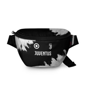 Поясная сумка 3D с принтом Juventus BW в Курске, 100% полиэстер | плотная ткань, ремень с регулируемой длиной, внутри несколько карманов для мелочей, основное отделение и карман с обратной стороны сумки застегиваются на молнию | 