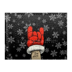 Обложка для студенческого билета с принтом Рок Дед Мороз в Курске, натуральная кожа | Размер: 11*8 см; Печать на всей внешней стороне | happy new year | santa | дед мороз | каникулы | мороз | новогодний свитер | новый год | оливье | праздник | рождество | санта клаус | свитер новогодний | снег | снегурочка | снежинки