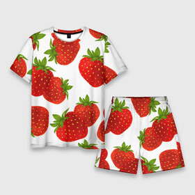 Мужской костюм с шортами 3D с принтом Клубника в Курске,  |  | Тематика изображения на принте: белый | варение | весна | витамин | жара | клубника | клубничка | коктель | красная | лето | микс | польза | помидор | сок | фон | фрукты | ягоды