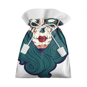 Подарочный 3D мешок с принтом Мексиканский сахарный череп в Курске, 100% полиэстер | Размер: 29*39 см | day of the dead | dia de los muertos | gothic | halloween | skull | sugar skull | готика | день мертвых | женский череп | мексиканский череп | мистика | подарок | сахарный череп | хэллоуин
