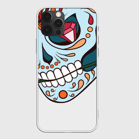 Чехол для iPhone 12 Pro Max с принтом Череп с цветами в Курске, Силикон |  | 8 марта | day of the dead | gothic | halloween | skull | sugar skull | день мертвых | женский череп | мексиканский череп | новый год | подарок | сахарный череп | хэллоуин | человек | череп девушки