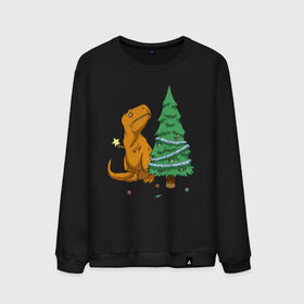 Мужской свитшот хлопок с принтом T-REX-mas в Курске, 100% хлопок |  | 2020 | new year | new year 2020 | t rex | новый год | новый год 2020