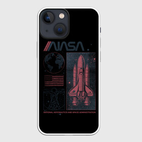 Чехол для iPhone 13 mini с принтом Nasa в Курске,  |  | mars | nasa | space | галактика | земля | илон | инопланетяне | инопланетянин | картинка | картинки | космонавт | космос | луна | марс | маск | мода | надпись | наса | планета | планеты | тренды