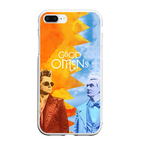 Чехол для iPhone 7Plus/8 Plus матовый с принтом Good Omens в Курске, Силикон | Область печати: задняя сторона чехла, без боковых панелей | aziraphale | crowley | david | demon | good | omens | pratchett | tennant | terry | азирафаэль | ангел | благие | демон | дэвид | знамения | кроули | майкл шин | пратчетт | теннант | терри