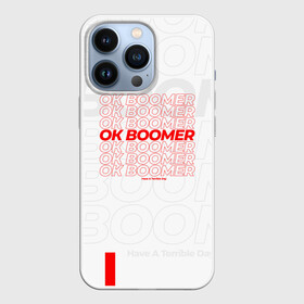 Чехол для iPhone 13 Pro с принтом Ok boomer 3D в Курске,  |  | boomer | casual | ok | ok boomer | бумер | зумеры | ок | ок бумер | хорошо
