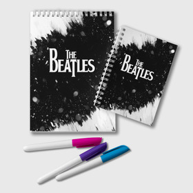 Блокнот с принтом The Beatles BW в Курске, 100% бумага | 48 листов, плотность листов — 60 г/м2, плотность картонной обложки — 250 г/м2. Листы скреплены удобной пружинной спиралью. Цвет линий — светло-серый
 | Тематика изображения на принте: beatles | rock | the beatles | битлз | битлс | музыка | рок