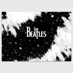 Поздравительная открытка с принтом The Beatles BW в Курске, 100% бумага | плотность бумаги 280 г/м2, матовая, на обратной стороне линовка и место для марки
 | Тематика изображения на принте: beatles | rock | the beatles | битлз | битлс | музыка | рок