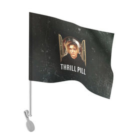 Флаг для автомобиля с принтом THRILL PILL - Грустная Песня в Курске, 100% полиэстер | Размер: 30*21 см | fuelle | logo | music | noir | pil | pill | rap | raper | symbol | thril | thrill | tril | trill | дамб | лого | музыка | пил | пилл | рэп | рэппер | сам | символ | трил | трилл | тхрил | тхрилл | фотографии | щит
