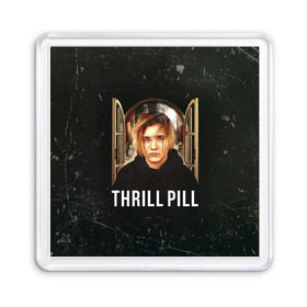Магнит 55*55 с принтом THRILL PILL - Грустная Песня в Курске, Пластик | Размер: 65*65 мм; Размер печати: 55*55 мм | fuelle | logo | music | noir | pil | pill | rap | raper | symbol | thril | thrill | tril | trill | дамб | лого | музыка | пил | пилл | рэп | рэппер | сам | символ | трил | трилл | тхрил | тхрилл | фотографии | щит