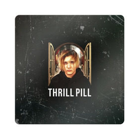 Магнит виниловый Квадрат с принтом THRILL PILL - Грустная Песня в Курске, полимерный материал с магнитным слоем | размер 9*9 см, закругленные углы | fuelle | logo | music | noir | pil | pill | rap | raper | symbol | thril | thrill | tril | trill | дамб | лого | музыка | пил | пилл | рэп | рэппер | сам | символ | трил | трилл | тхрил | тхрилл | фотографии | щит