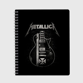 Тетрадь с принтом Metallica в Курске, 100% бумага | 48 листов, плотность листов — 60 г/м2, плотность картонной обложки — 250 г/м2. Листы скреплены сбоку удобной пружинной спиралью. Уголки страниц и обложки скругленные. Цвет линий — светло-серый
 | heavy metal | metal | metallica | гитара | группы | метал | металлика | музыка | рок | трэш метал | хєви метал