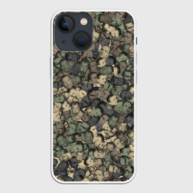 Чехол для iPhone 13 mini с принтом Камуфляж Зеленый Слоник в Курске,  |  | лица | лицо | милитари | паттрен | слон | фильм | хаки