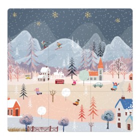Магнитный плакат 3Х3 с принтом Новогодние каникулы в Курске, Полимерный материал с магнитным слоем | 9 деталей размером 9*9 см | 2020 | елка | елки | елочные игрушки | зима | зимняя | игрушки | мороз | новогодняя | новый год | новый год 2020 | рождество | рябина | снег | холод
