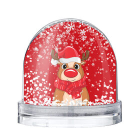 Снежный шар с принтом Новогодний олень в Курске, Пластик | Изображение внутри шара печатается на глянцевой фотобумаге с двух сторон | в подарок | зима | новогодние | новый год | олень | подарок | рождество | с новым годом | снег | снежинки