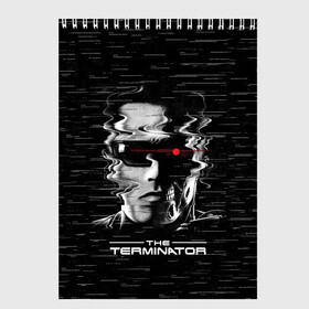 Скетчбук с принтом The Terminator в Курске, 100% бумага
 | 48 листов, плотность листов — 100 г/м2, плотность картонной обложки — 250 г/м2. Листы скреплены сверху удобной пружинной спиралью | Тематика изображения на принте: arnold | connor | john | robot | schwarzenegger | skynet | t 800 | terminator | арнольд | джон | коннор | ликвидатор | небесная | робот | сеть | скайнет | терминатор | шварценеггер