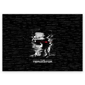 Поздравительная открытка с принтом The Terminator в Курске, 100% бумага | плотность бумаги 280 г/м2, матовая, на обратной стороне линовка и место для марки
 | arnold | connor | john | robot | schwarzenegger | skynet | t 800 | terminator | арнольд | джон | коннор | ликвидатор | небесная | робот | сеть | скайнет | терминатор | шварценеггер