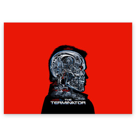 Поздравительная открытка с принтом The Terminator в Курске, 100% бумага | плотность бумаги 280 г/м2, матовая, на обратной стороне линовка и место для марки
 | arnold | connor | john | robot | schwarzenegger | skynet | t 800 | terminator | арнольд | джон | коннор | ликвидатор | небесная | робот | сеть | скайнет | терминатор | шварценеггер