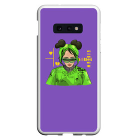 Чехол для Samsung S10E с принтом Billie Eilish Purple в Курске, Силикон | Область печати: задняя сторона чехла, без боковых панелей | bad | bad guy | billi | billie | billie eilish | eilish | good girl | music | swag | айлиш | беляш | били | били айлиш | билли | билли айлиш | билли эйлиш | биляш | музка | певица | эйлиш