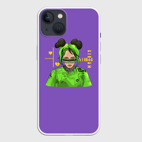 Чехол для iPhone 13 с принтом Billie Eilish Purple в Курске,  |  | bad | bad guy | billi | billie | billie eilish | eilish | good girl | music | swag | айлиш | беляш | били | били айлиш | билли | билли айлиш | билли эйлиш | биляш | музка | певица | эйлиш