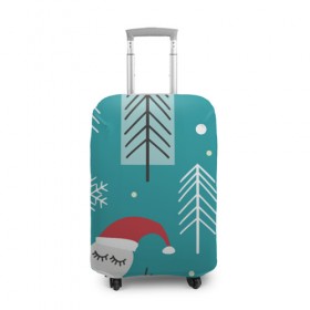 Чехол для чемодана 3D с принтом Cute Christmas Pattern в Курске, 86% полиэфир, 14% спандекс | двустороннее нанесение принта, прорези для ручек и колес | Тематика изображения на принте: 