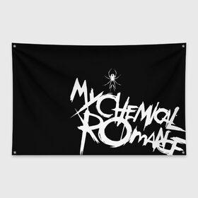 Флаг-баннер с принтом My Chemical Romance в Курске, 100% полиэстер | размер 67 х 109 см, плотность ткани — 95 г/м2; по краям флага есть четыре люверса для крепления | gerard way | mcr | my chemical romance | альтернативный | группа | джерард уэй | май кемикал романс | мкр | мой химический роман | мхр | мцр | панк | поп | поппанк | рок | рэй торо