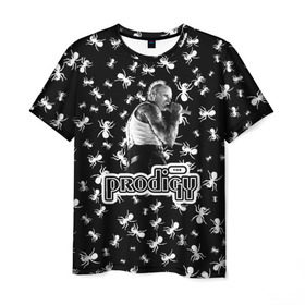 Мужская футболка 3D с принтом The Prodigy в Курске, 100% полиэфир | прямой крой, круглый вырез горловины, длина до линии бедер | flint | keith | keith charles flint | prodigy | the prodigy | кит | кит чарльз флинт | продиджи | флинт