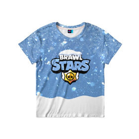 Детская футболка 3D с принтом Christmas Brawl Stars в Курске, 100% гипоаллергенный полиэфир | прямой крой, круглый вырез горловины, длина до линии бедер, чуть спущенное плечо, ткань немного тянется | 2020 | brawl | brawl stars | christmas | leon | new year | stars | бравл старс | брол старс | леон | новогодний | новый год | рождество
